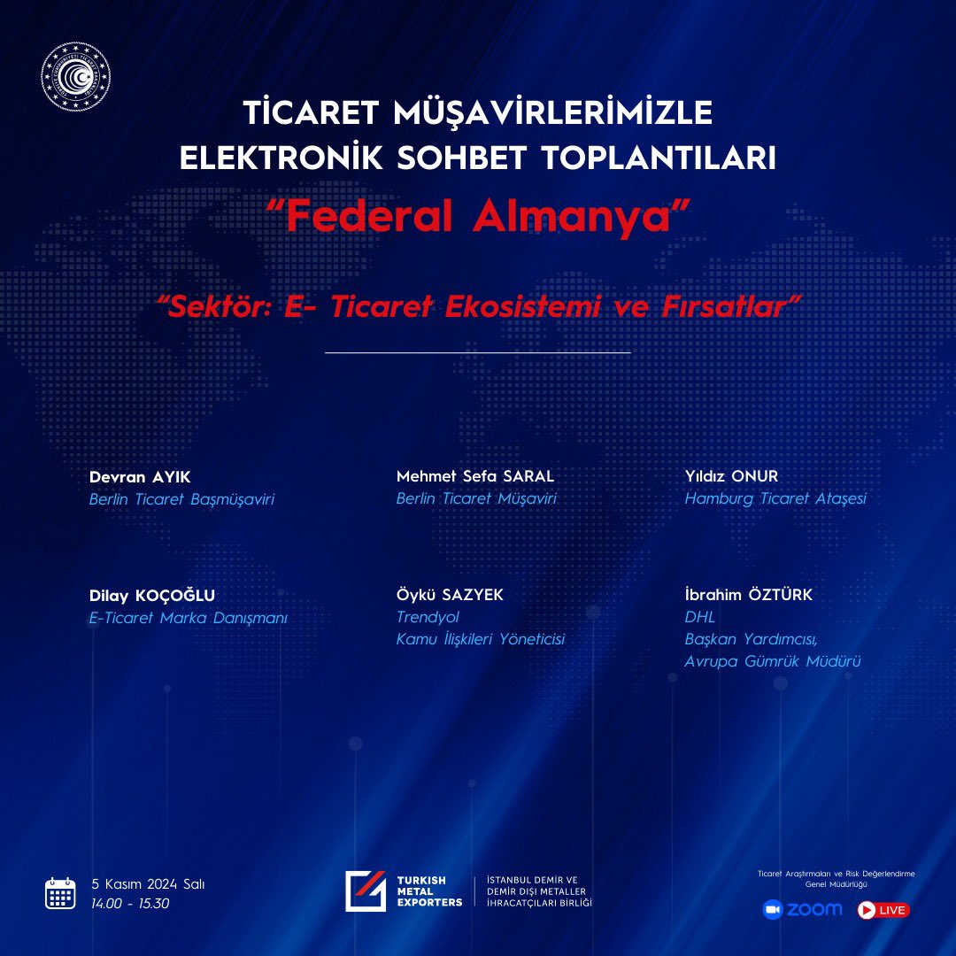 Ticaret Müşavirlerimizle Sektörel Elektronik Sohbet Toplantıları- Federal Almanya: E-Ticaret Ekosistemi ve Fırsatlar