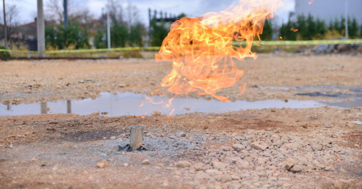 Bursa Karacabey'de İnşaat Sırasında Gaz Keşfi