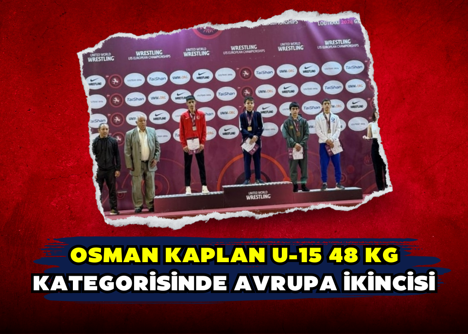 Osman Kaplan U-15 48 Kg Kategorisinde Avrupa İkincisi