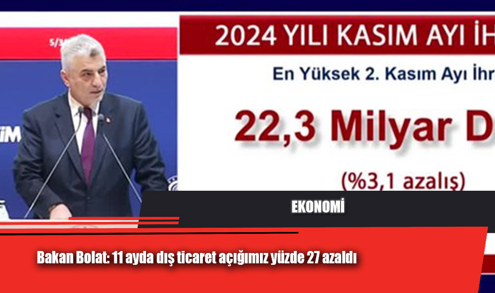 Bakan Bolat: 11 ayda dış ticaret açığımız yüzde 27 azaldı